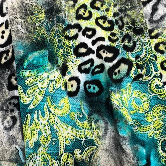 LaBelle Multi Print Fit and Flare Dress (M) - Picture 7 of 11